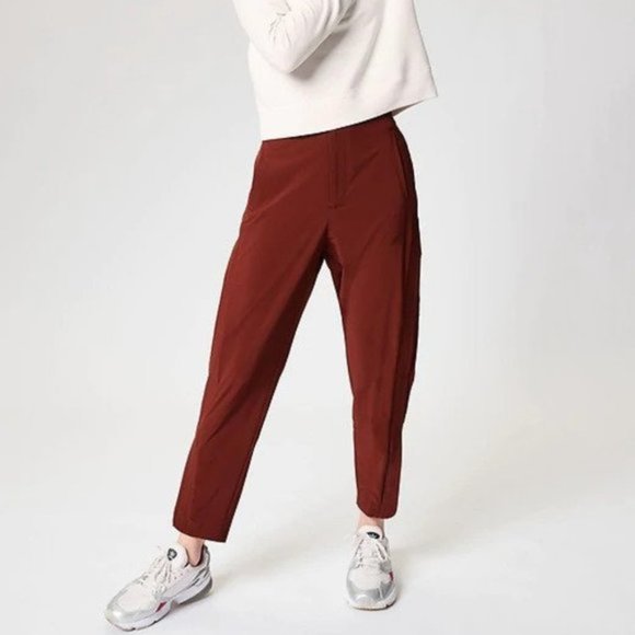 Athleta Uptown Ankle Pants size 2P Cognac Brown - Picture 6 of 6